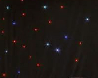 6 x 4m (20 x 13ft) Black Serge LED Starcloth
